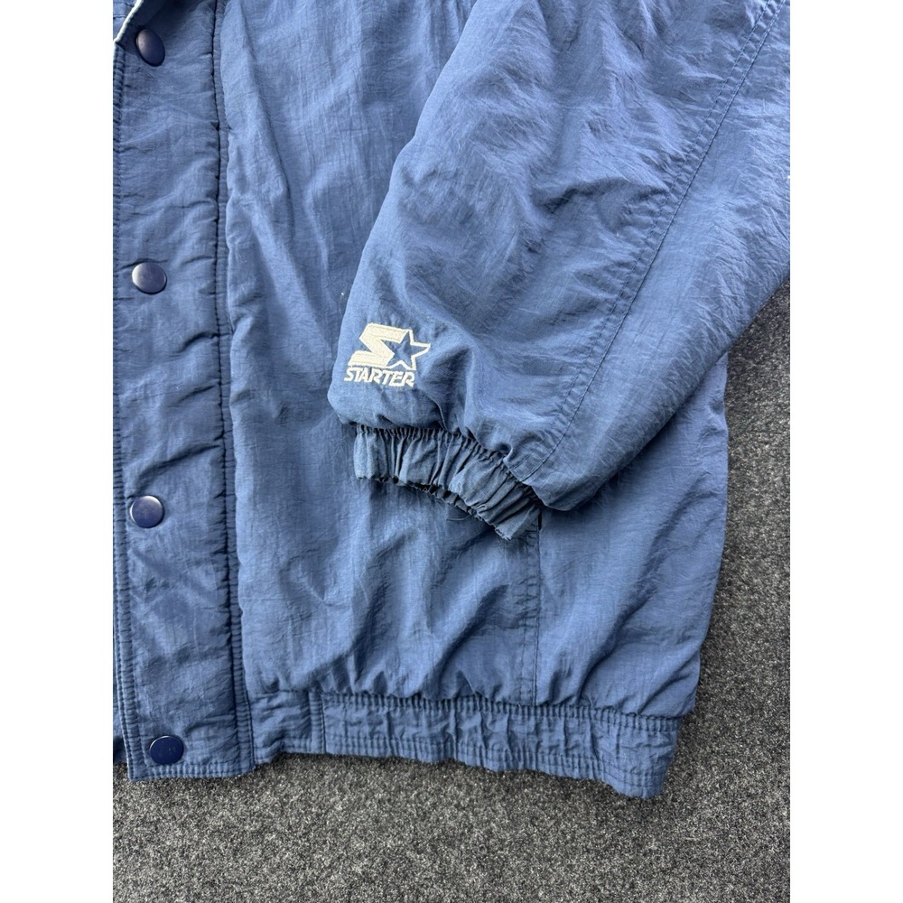 VTG Starter New‎ York Yankees Jacket XL Blue Nylon Embroidered Logo Made Korea - Picture 4 of 10